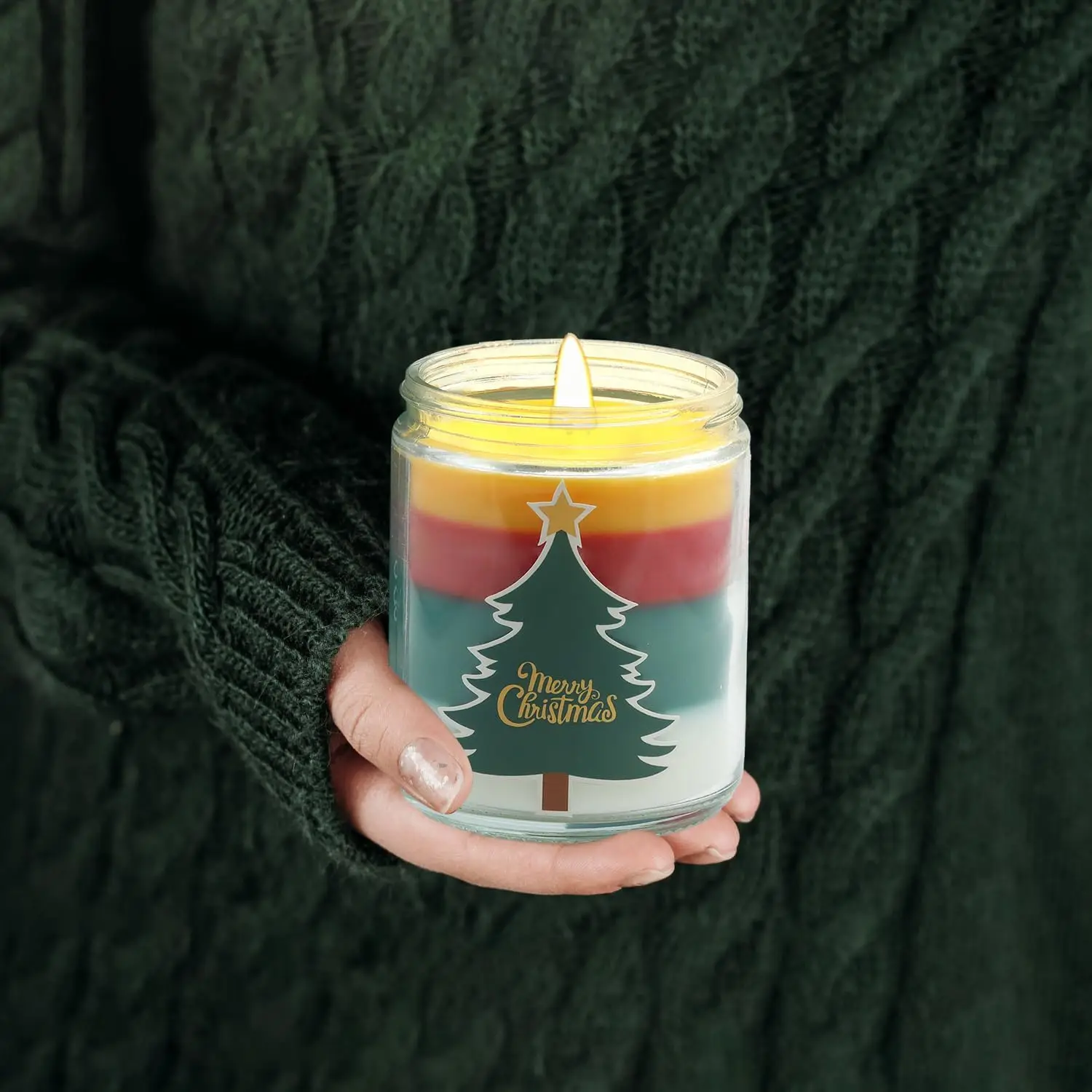 Wanhua Natural Soy Wax Pine Scented Candles Aromatherapy Candle for Home Scented