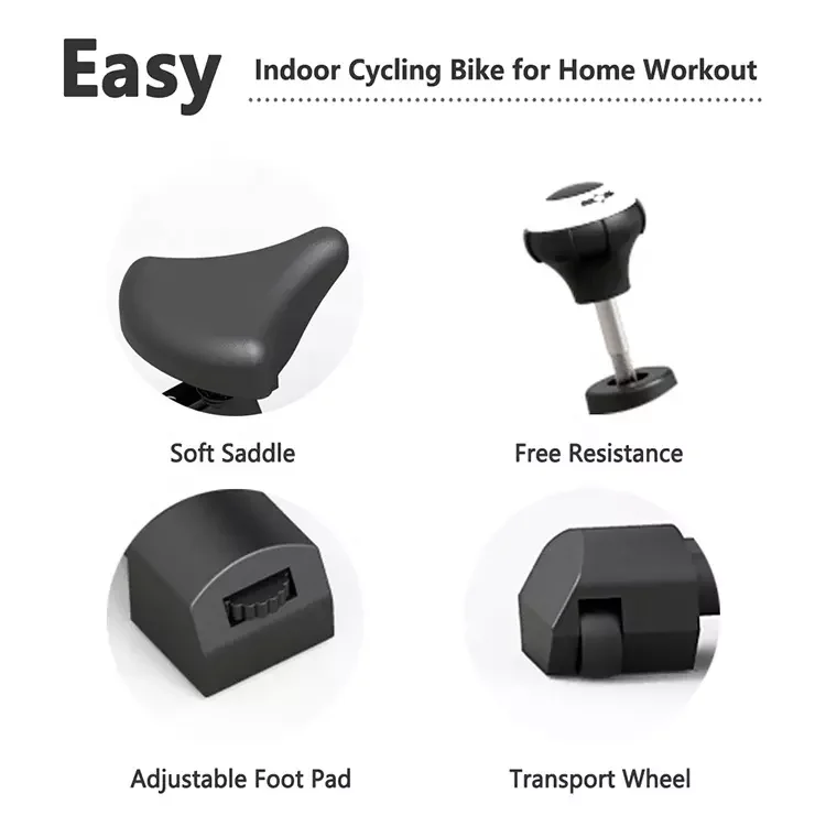 Indoor Cardio Sport Steel Exercise Bike Weight Loss Spinning Bike for Home Indoor Use with Display