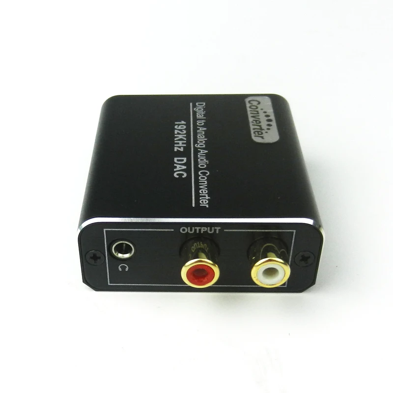 3.5mm Digital to Analog Audio Converter Amplifier Decoder Optical Fiber Coaxial Signal to Analog Stereo Audio Adapter R/L Audio