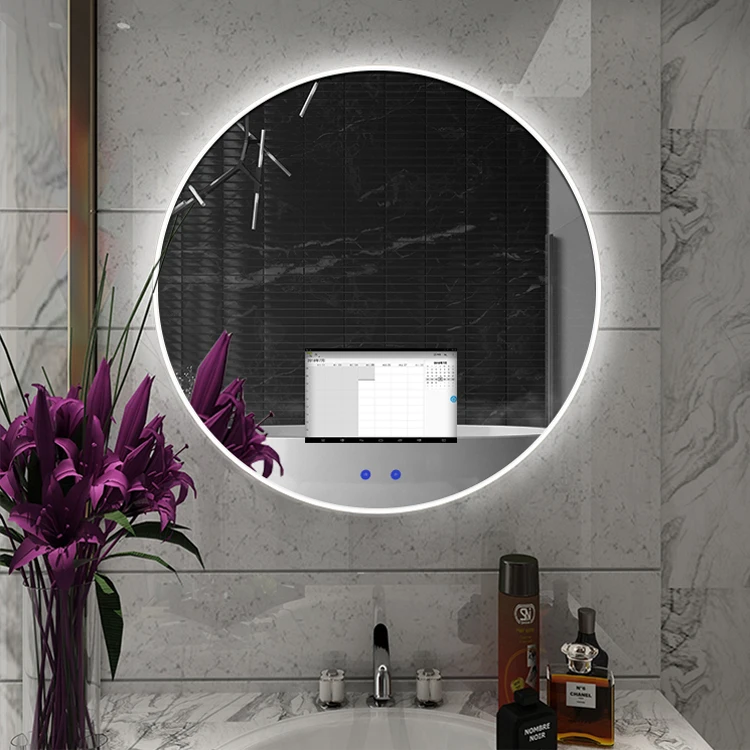 Supply Wholesale Price Lighted Smart Touchscreen Tv Led Makeup Bathroom Mirror With Rgb Backlit