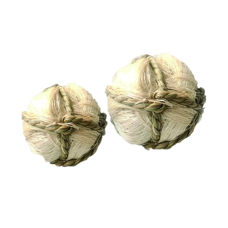 Wholesale Hand Knitting Grass Ball Pet Toys 7CM Rabbit Squirrel Hamster Parrot Toys Rattan Ball