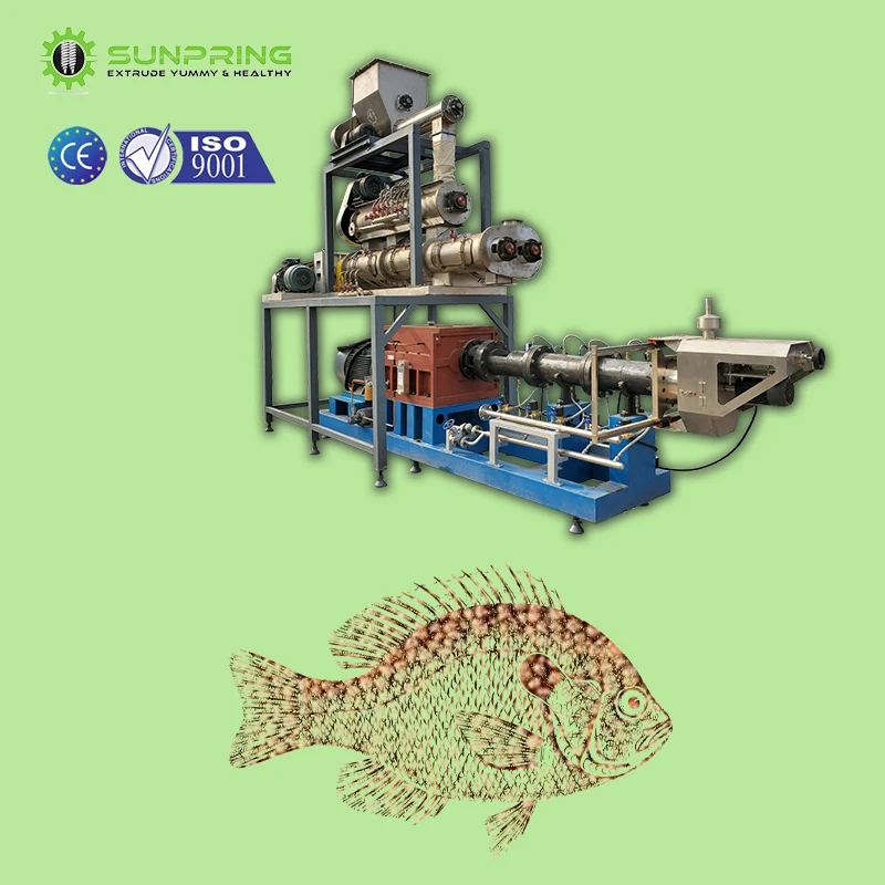 Cheap Commercial Floating Fish Feed Mill Pellet Extruder Machine Twin Screw Extruder For Feed Agricultural Fish Feed Processing