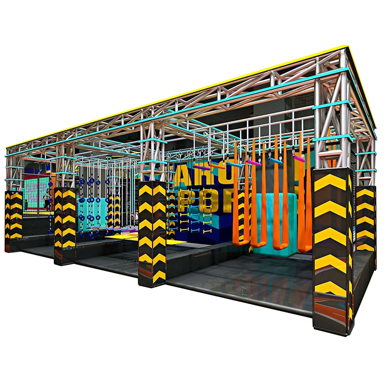 QiaoQiao customized Kids adults Commercial Indoor playground Park Ninja Course for Sale
