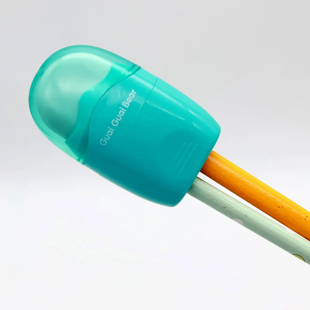 2024 new Oval shape eraser double hole pencil sharpener for children factory ABS environmental protection material stationery