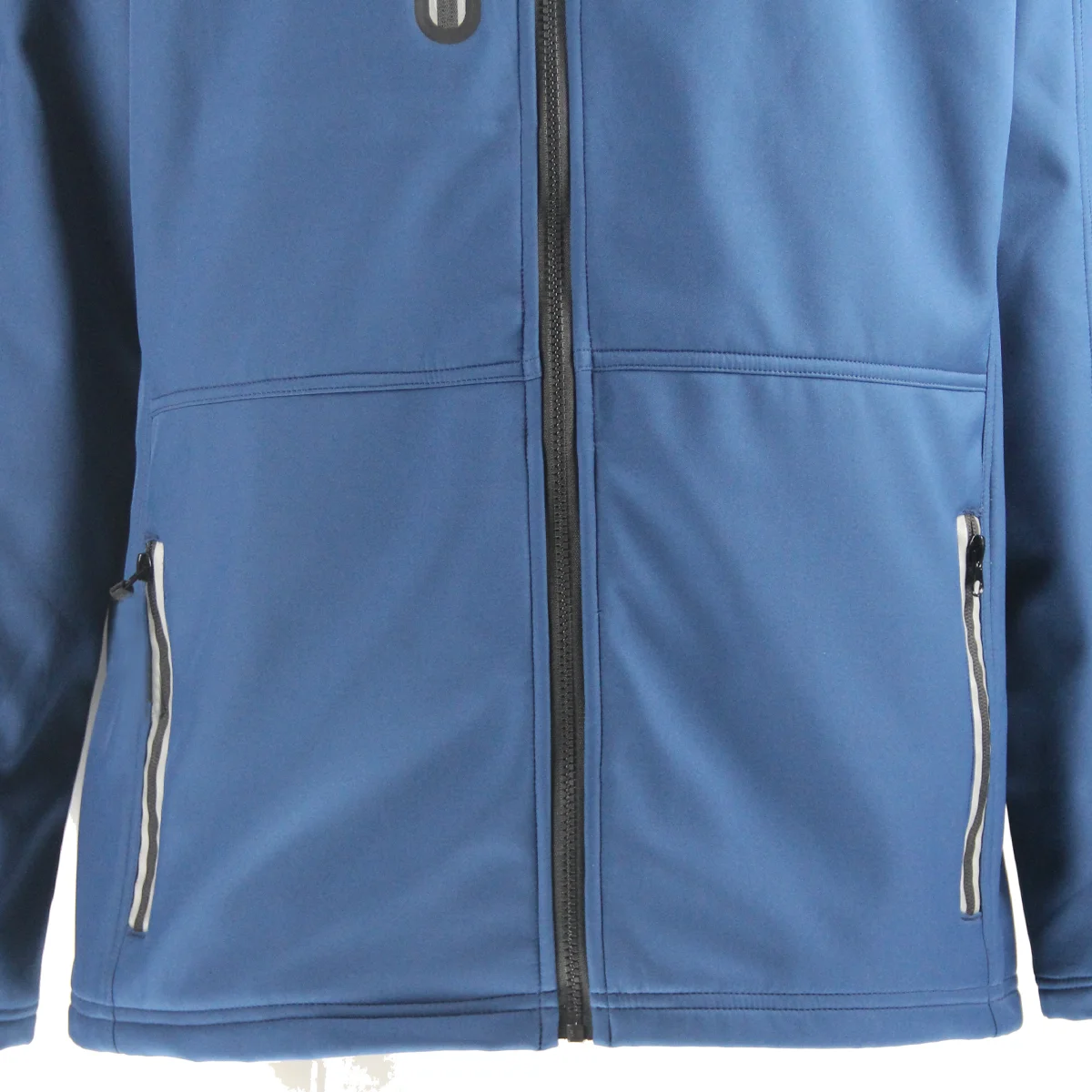 Full Zip Windproof Softshell Jacke Custom Logo Embossed Polyester Fabric Outdoor Workwear