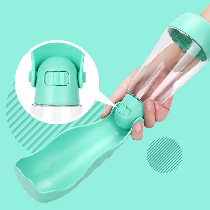Foldable Collapsible Dog Cat Drinking Dispenser Travel Outdoor Automatic Portable Plastic Feeder Food Drink Pet Water Bottle