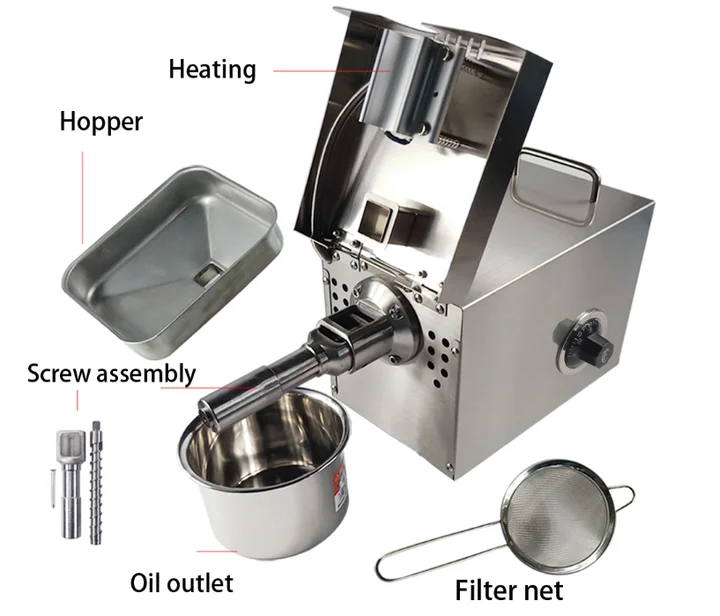 Home Use Various Grain Seed Oil Making Machine Oil expeller Presser Peanut Soybean Sesame Sunflower Screw cold Oil Press Machine