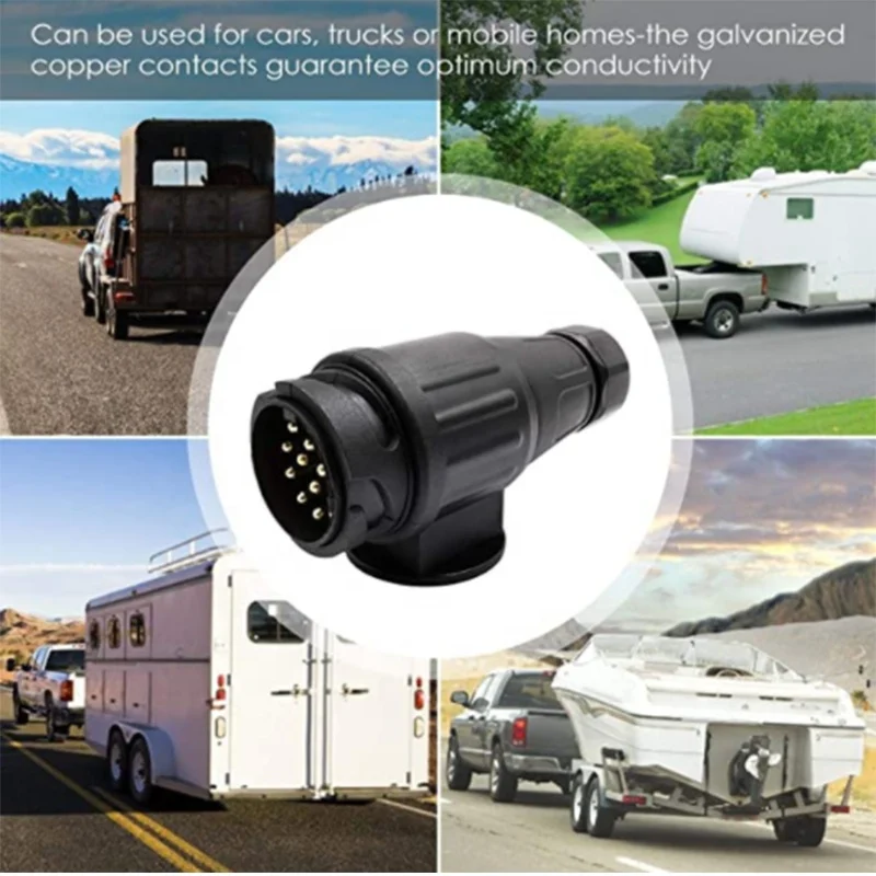 Chinese factory CE ROHS 7 Pin 24V/12v PVC plastic plug N style screw nut best quality trailer plug connector