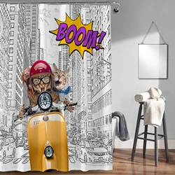 ALPHA TEXTILE Cortina de bano bathroom curtains shower set shower curtain print beach shower curtain customized