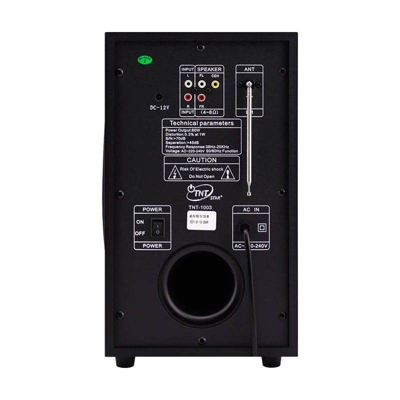 TNTSTAR TNT-1003 Chinese Manufacturer 32GB Subwoofer Boombox Speaker With Alarm Clock Fm Radio 2023 hot