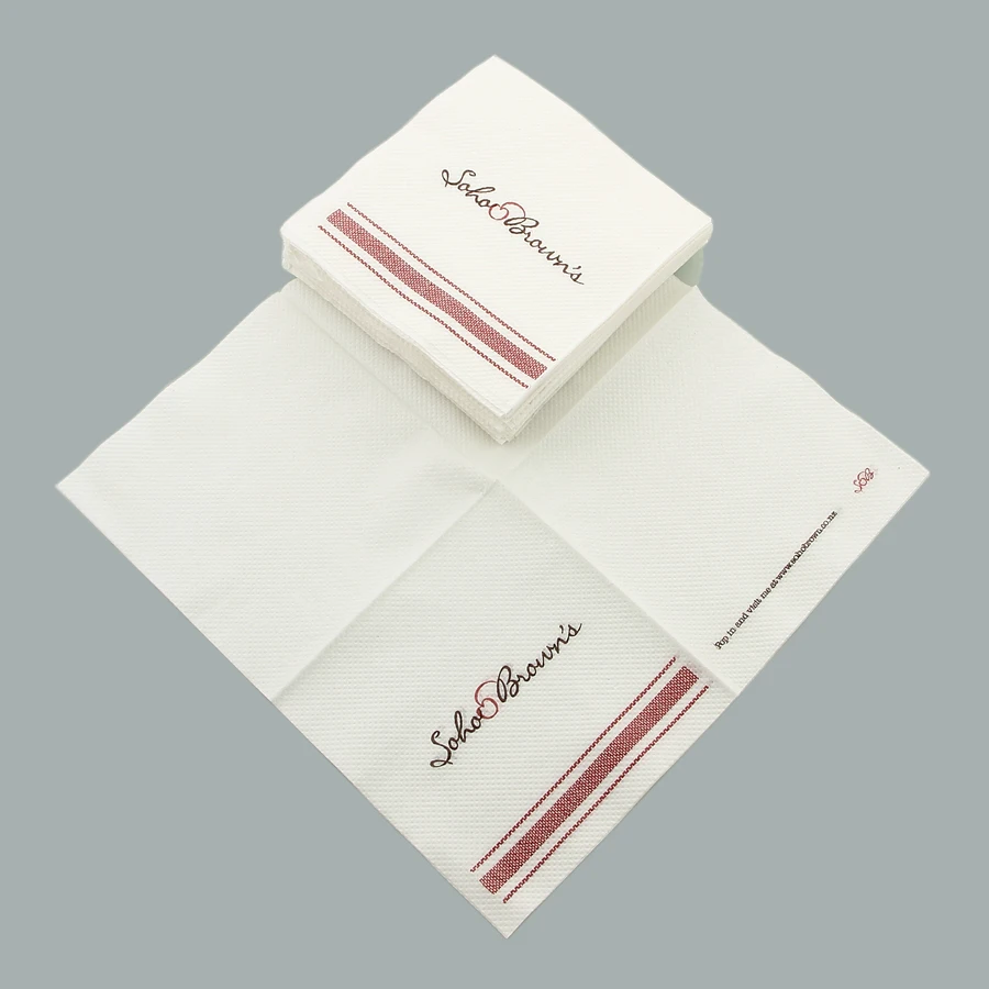 Personalized paper napkins Recycled printed paper napkin European food contact test