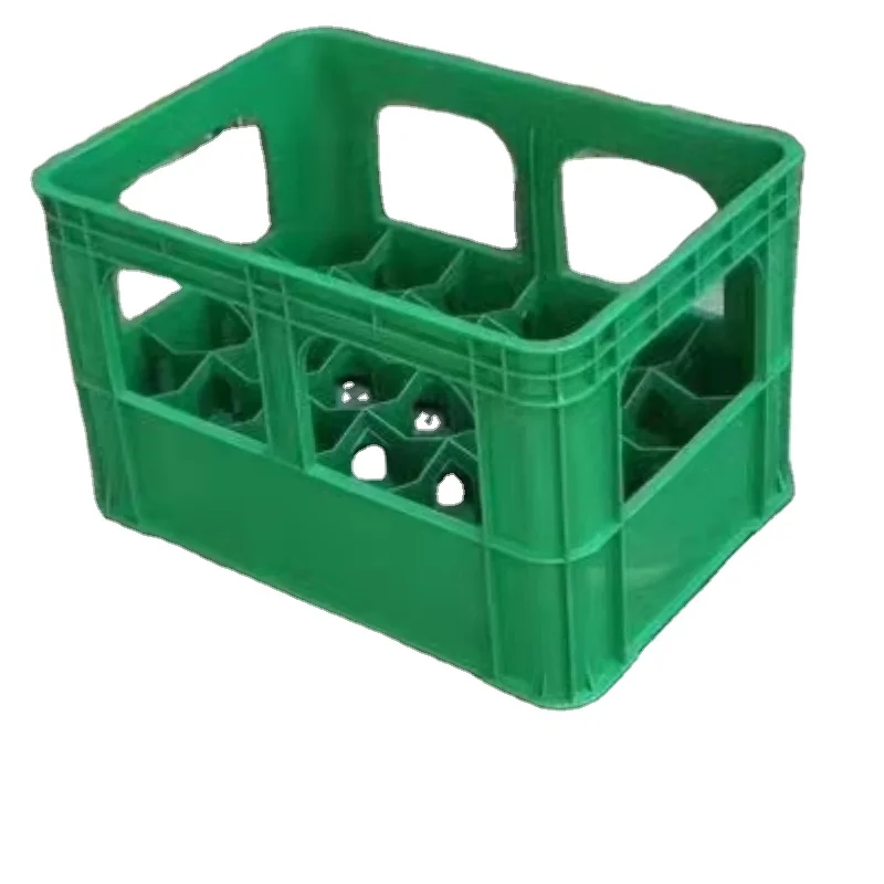 Heavy duty 12/24 bottles 75*75 mm Hole Bottom Plastic Beer Glass Bottle Drink Crates