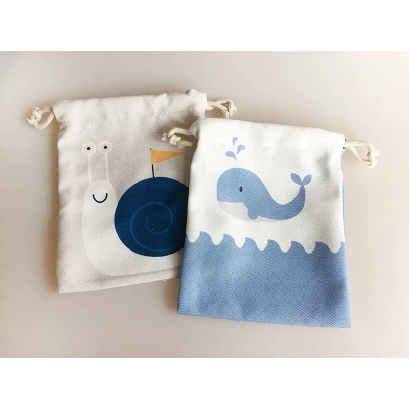 Gift Jewelry Lash Shopping Cotton Pouch Wholesale Customized Canvas Wedding Party Tote Bags for Storage