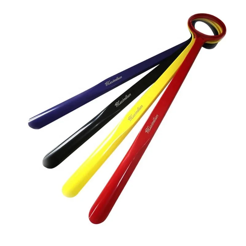 Оптовая продажа с фабрики, Пользовательский логотип, помощник для обуви, 24 дюйма, прочный Красочный Длинный Пластиковый обувной гудок