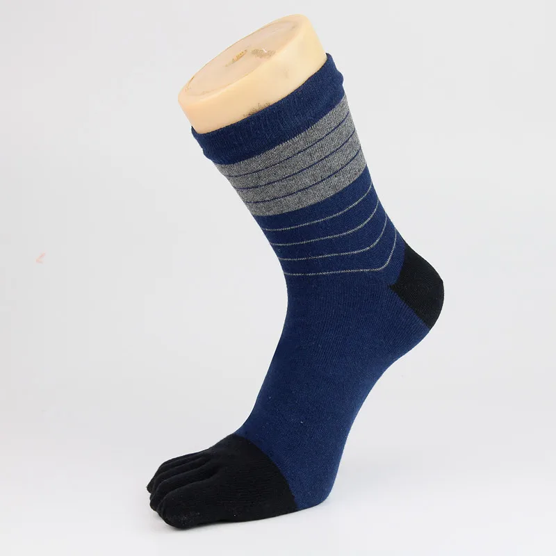 New Five Finger Socks For Man Combed Cotton Colorful Breathable Sweat Deodorant Antibacterial Fashion Sport Socks With Toes