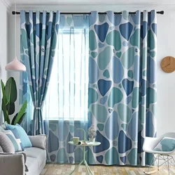 Home ideal design curtain fabric upholstery decoration good quality a ready made curtain for living room