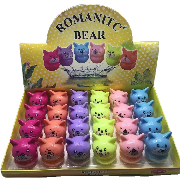
Fruit Flavor Lipbalm Cartoon Dog Lip Balm Cute Round Ball Pure Natural Plant Baby Lips Moisturizing 