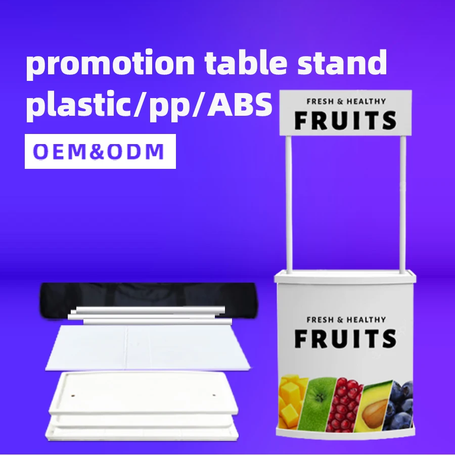 PVC promotional counter table for sales marketing Promotion Table Exhibition makeup display stand for expo retail counter