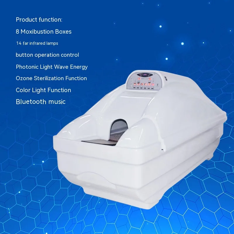 S.W Beauty Center LED Light Negative Ion FIR Ozone Therapy Sauna Spa Dome Far Infrared Massage Spa Capsule