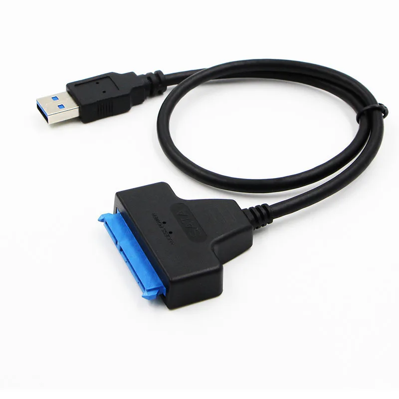 Кабель-преобразователь внешний 20 см с USB 3,0 на SATA 22Pin для дисков SATA 2,5 дюйма, адаптер внешнего жесткого диска, кабель usb 3,0 на sata 3