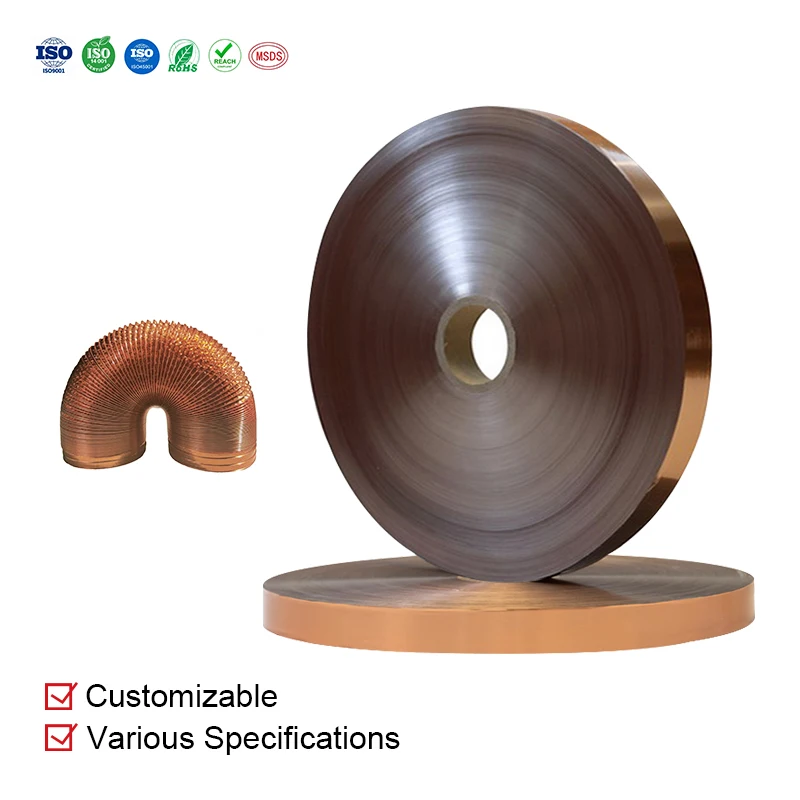 Copper color single side Aluminum foil Alu/PET  for duct