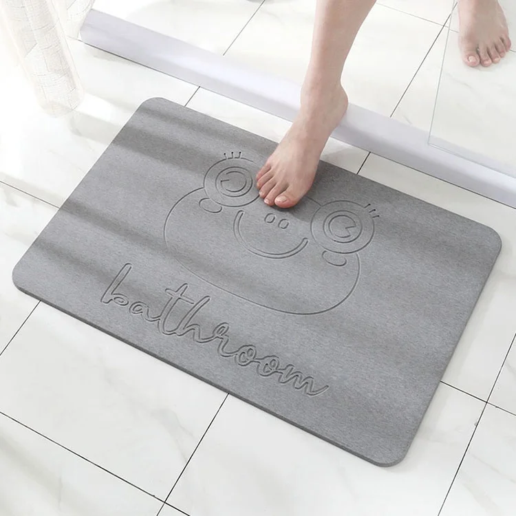 Bathroom diatomaceous water absorbent rug set diatom mud floor mat  earth bath mat
