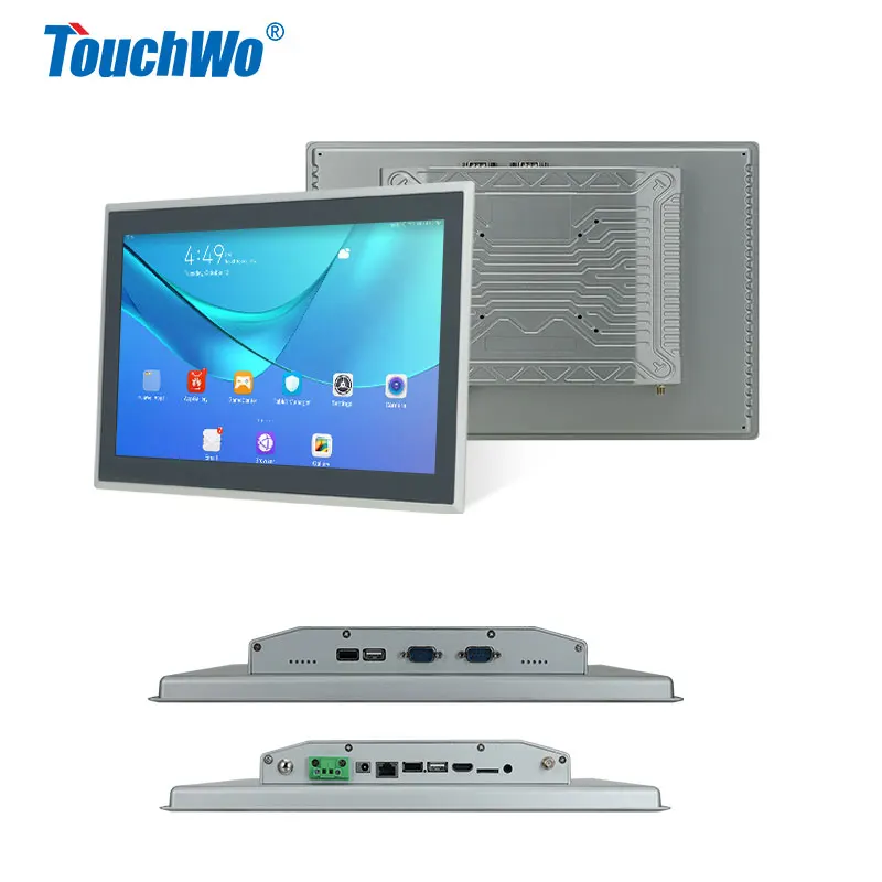 TouchWo 8-21.5 inch touch screen pc wall mounted embedded industrial aio touch panel pc for payment kiosk