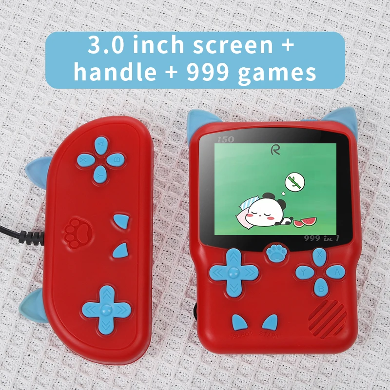Cute I50 Retro Mini Handheld Console 4bit 999 Classic Games Player 3.0Inch LCD Kids Video Game Player Games