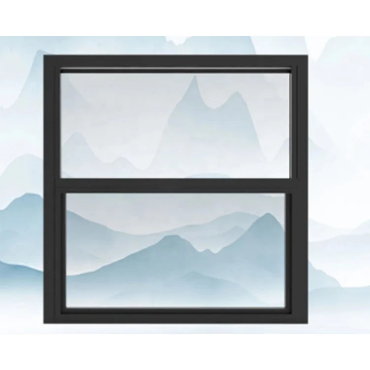 White aluminum Frame Vinyl Double Hung Windows Low E Glazed Vertical Sliding Window With Mosquito Net