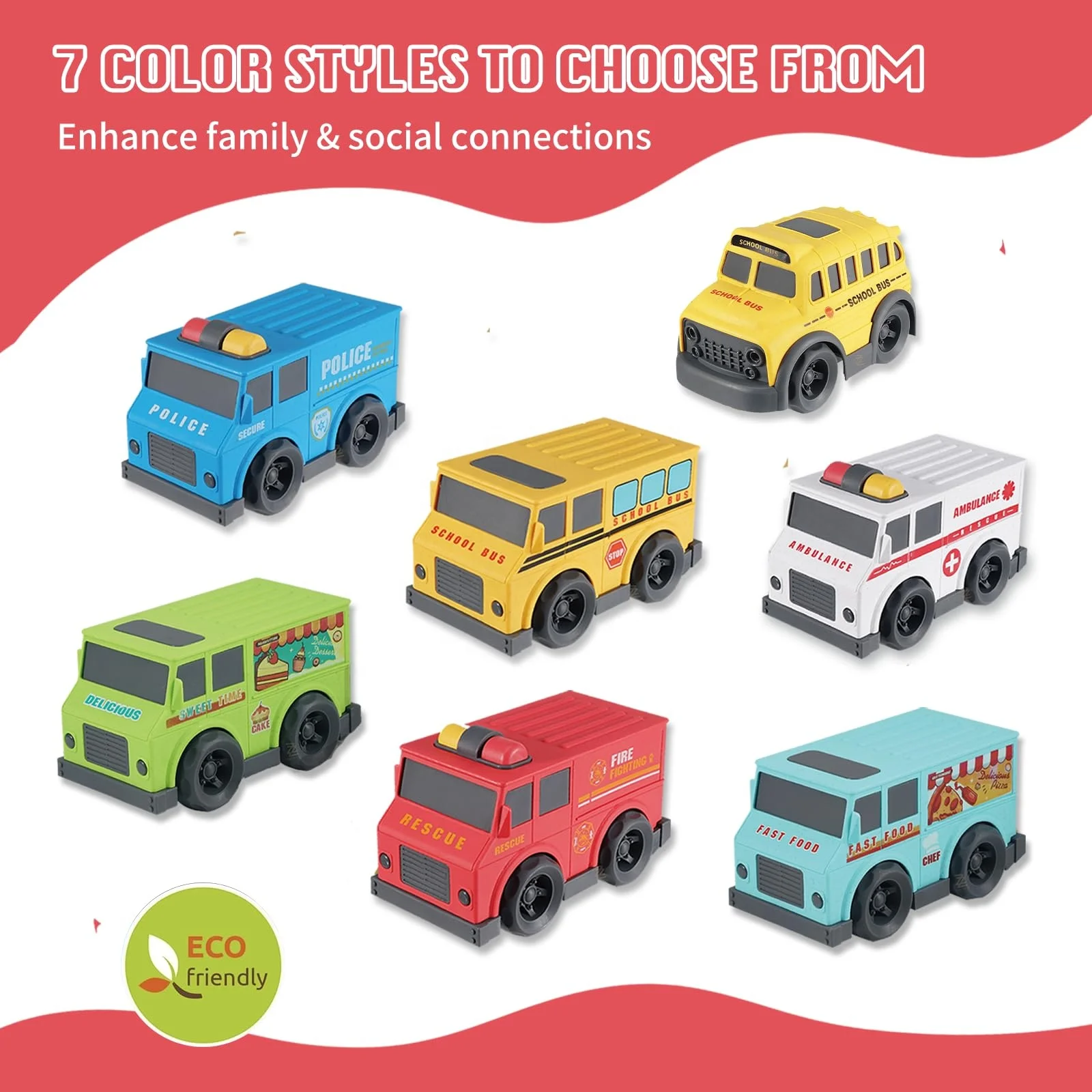 learning toy pull back track car toddlers simulate toy school bus with light and music