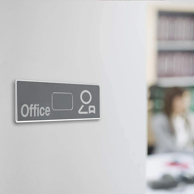 New arrival clear acrylic wall name plate door name plate sign holder for office home classroom