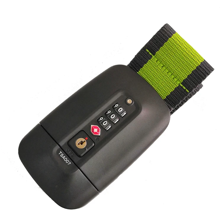 high quality tsa approved travel suitcase luggage strap belt with tsa lock