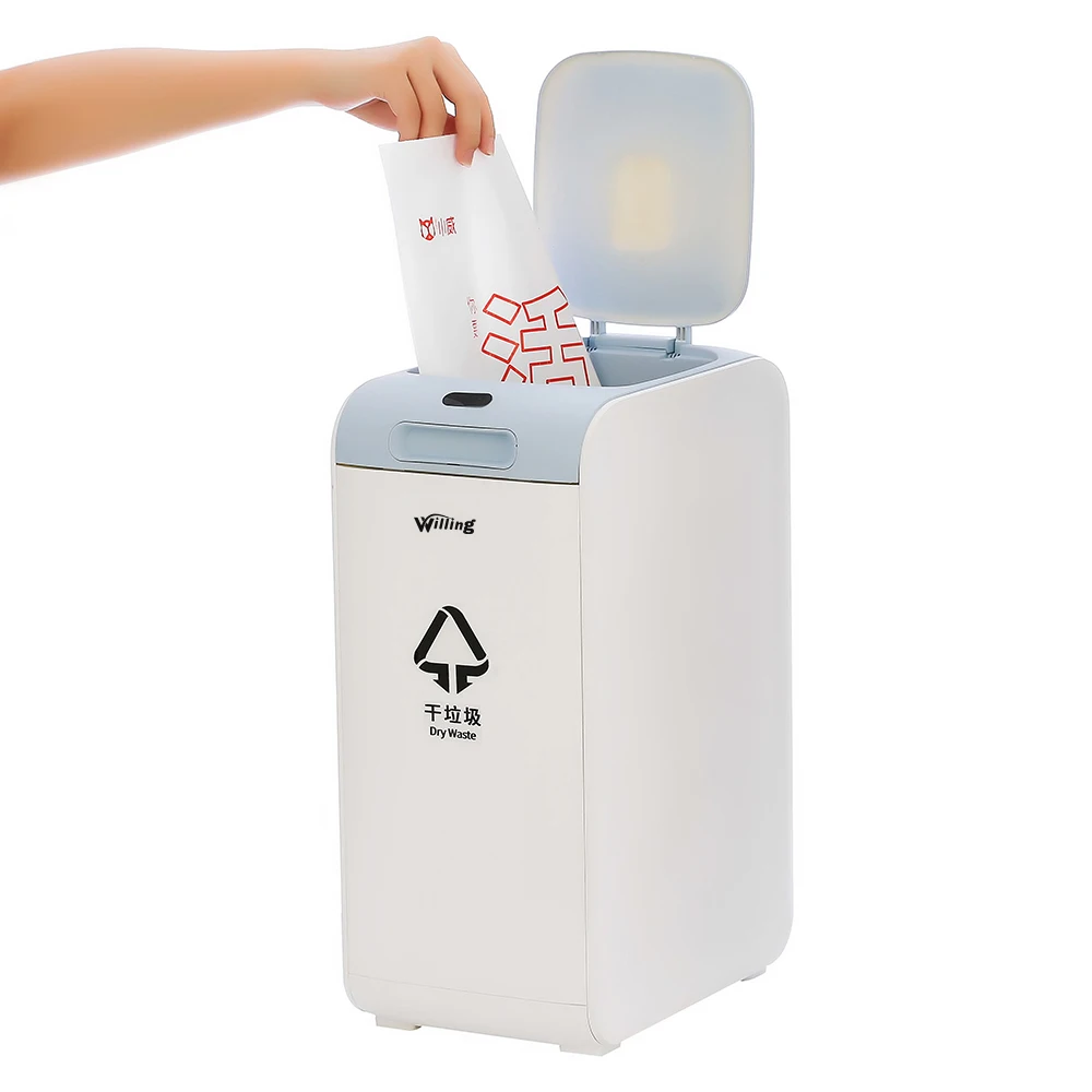 New Home And Office Plastic PP Large Size infrared induction electric rubbish trash can smart waste bins/smart sensor trash can