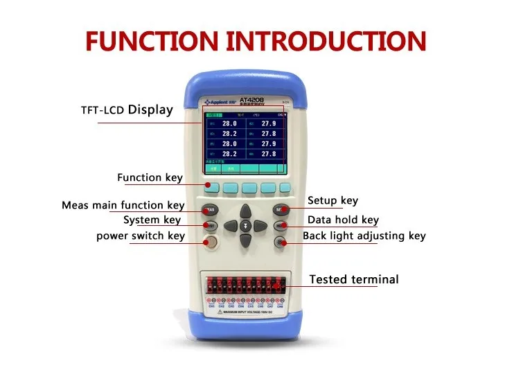 industry digital  thermocouple temperature data logger recorder with calibrador