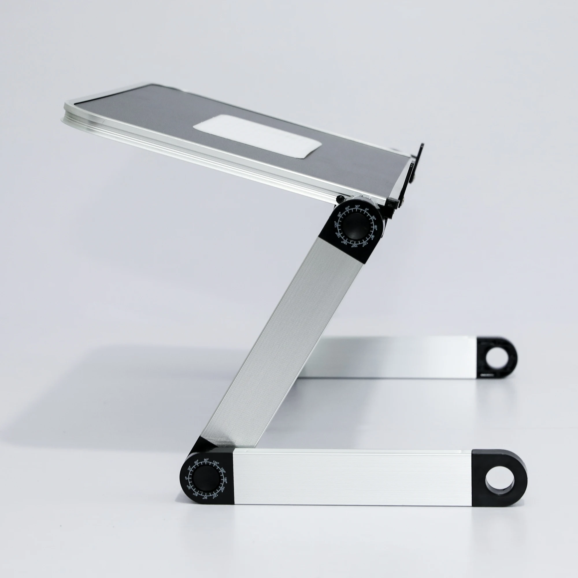 
YL806 wooden + aluminium Hand made lap desk with cooling fan adjustable folding laptop study table for bed and sofa 