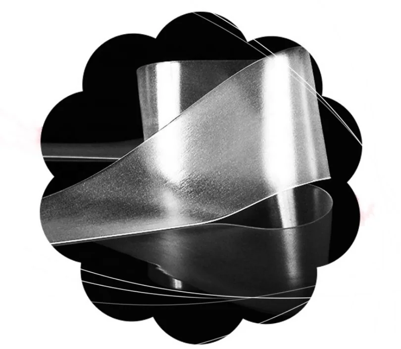 German material  high elasticity TPU transparent resilience band for shoulder strap / Polo shirt neck /Tracksuit pants leg open