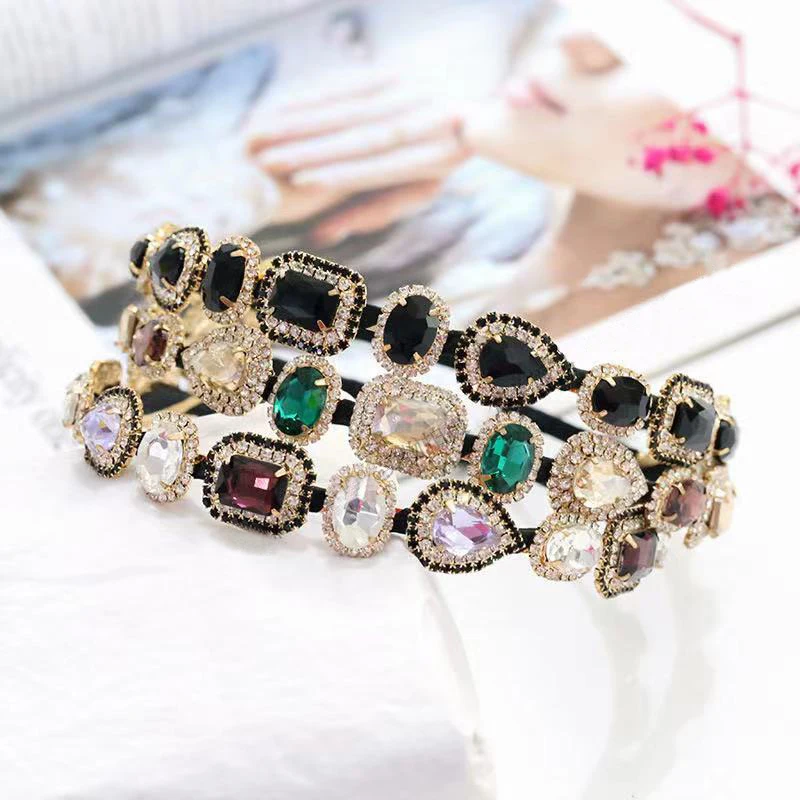 Wholesale European and American style rhinestone headband fashion crystal headband for women super shiny