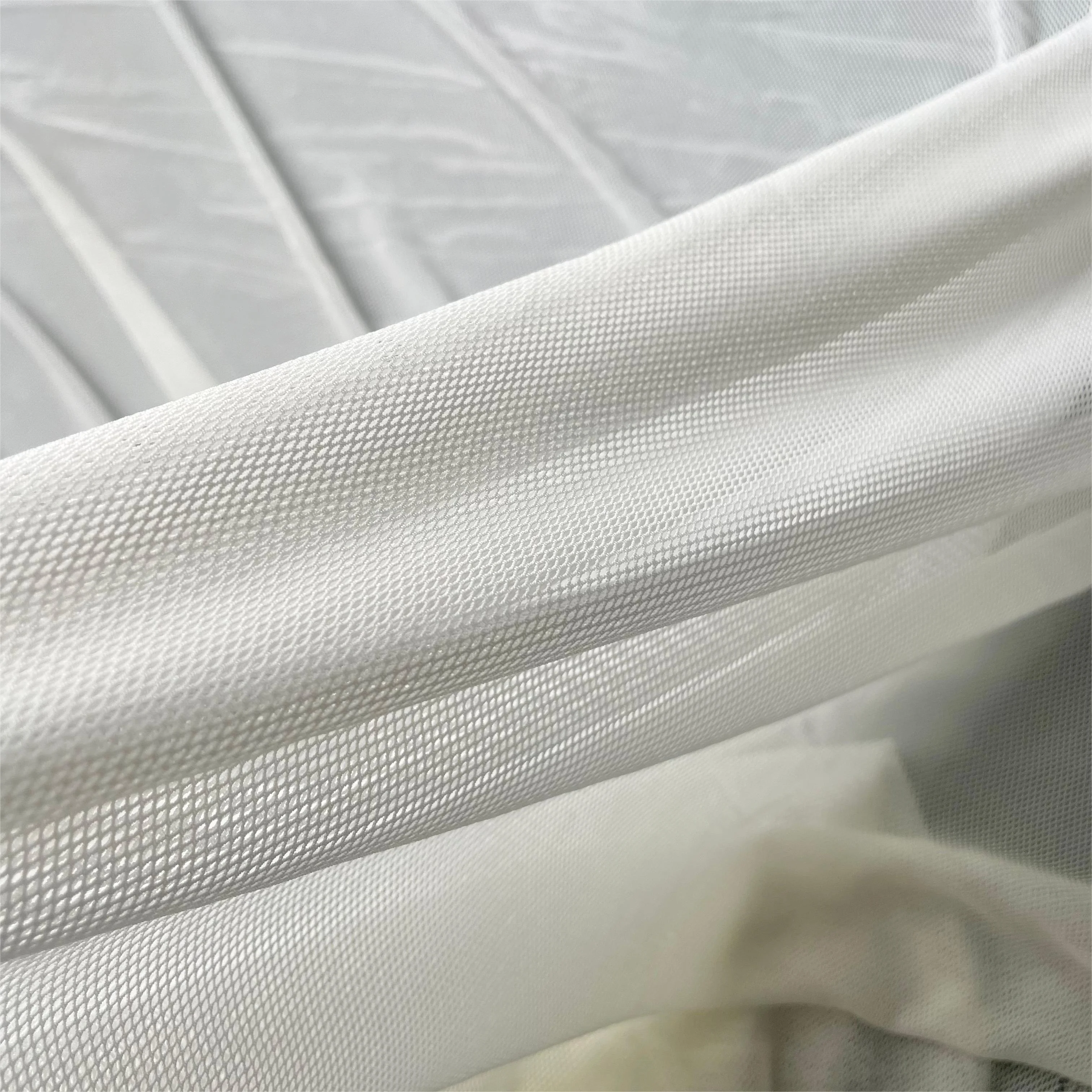 Nylon Spandex 4-way Stretch Mesh Fabric Clothing Lining Swimsuit Underwear Bra Jacket Skirt Wedding Curtain Home Textile