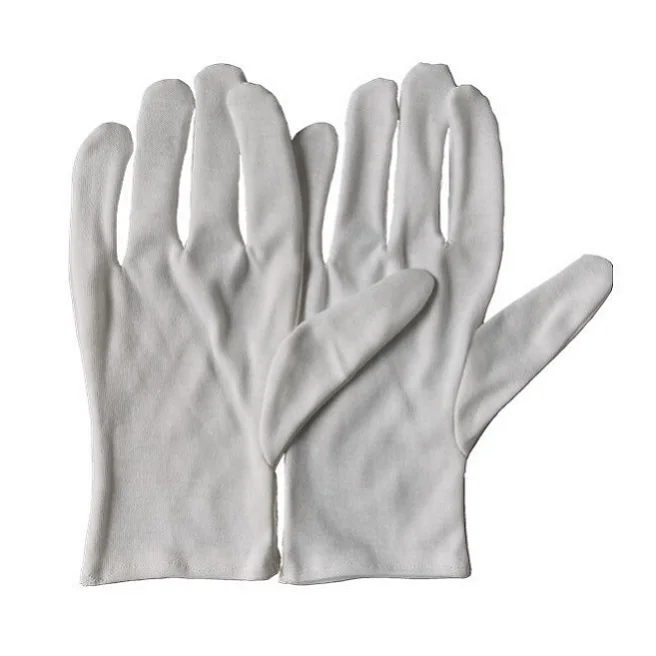 White Inspection 100% Cotton Work Gloves Ceremonial Gloves Men Serving Waiters Drivers Jewelry Gloves by Canleo International
