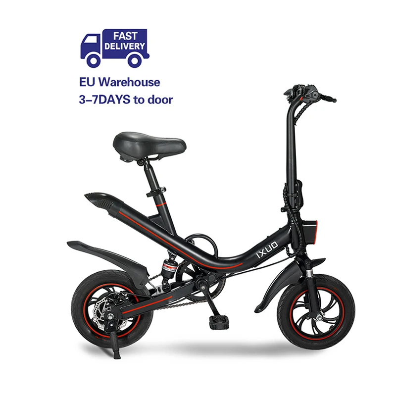 Eu warehouse 36v 400w lithium alloy frame folding E bike with pedal mountain city road leisure 10ah 30km/h electric bicycle