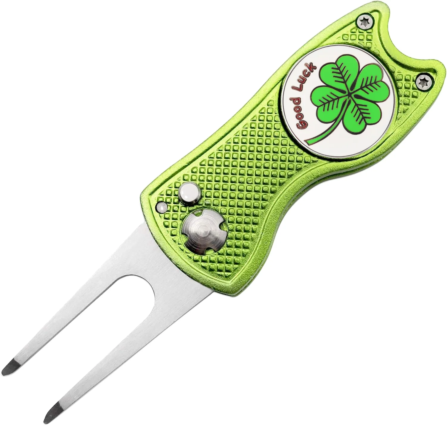Hot Sale Stock Retractable Divot Repair Tool With Ball Marker Golf Divot Tool