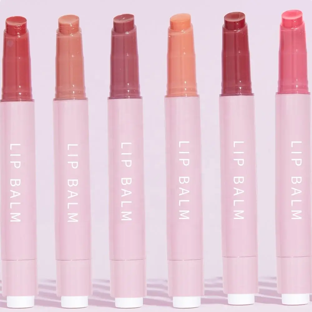 High Hydrating Long Lasting Plump Lip Gloss Lipstick Natural Vegan Silk Texture Pink Private Label Tinted Nourishing Lip Balm
