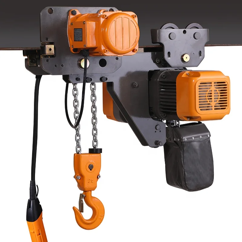 Электрический одноцепный подъемник 2 тонны крюк эквалайзер низкий зазор Трос Электрический подъемник