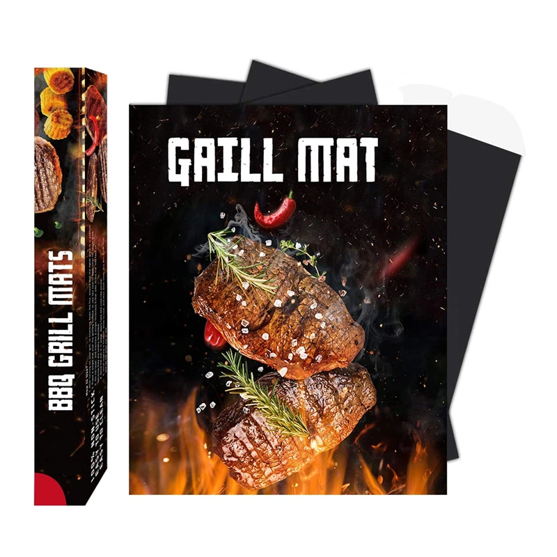 
2021 Amazon Best Seller PTFE BBQ Grill Mat Cooking Mat Easy To Clean Non-Stick Reusable Oven Liner 