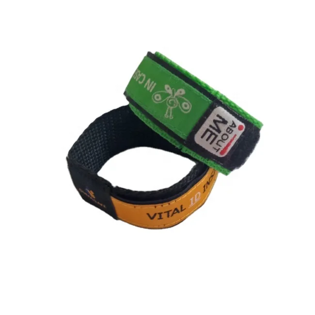 Emergency event Insert card bracelet cheap fashion elastic woven bracelet custom wristband fabric bracelet