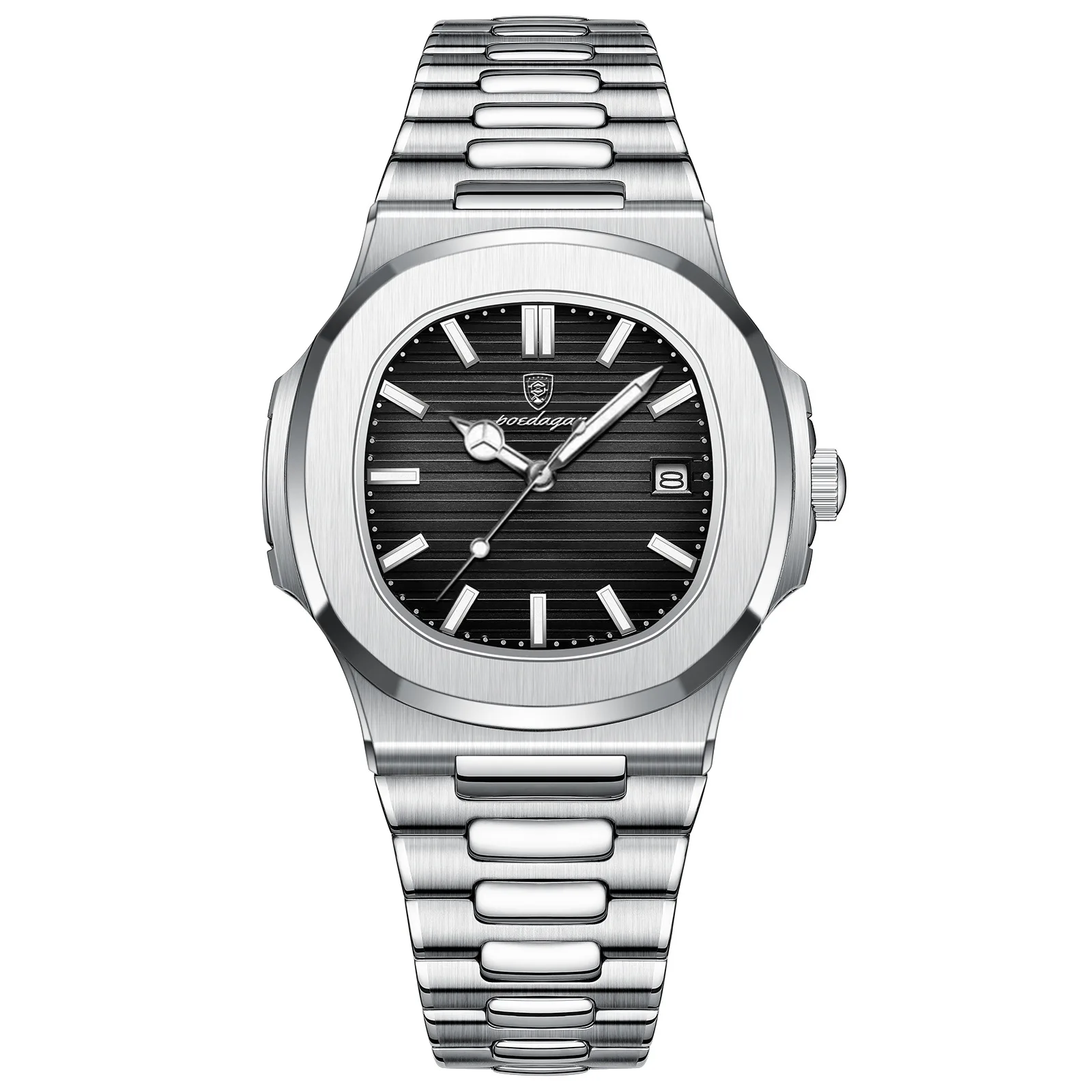 Luxury Waterproof Luminous Blue Dial Casual Quartz Analog Watches Custom Logo Business Dress Watch Men