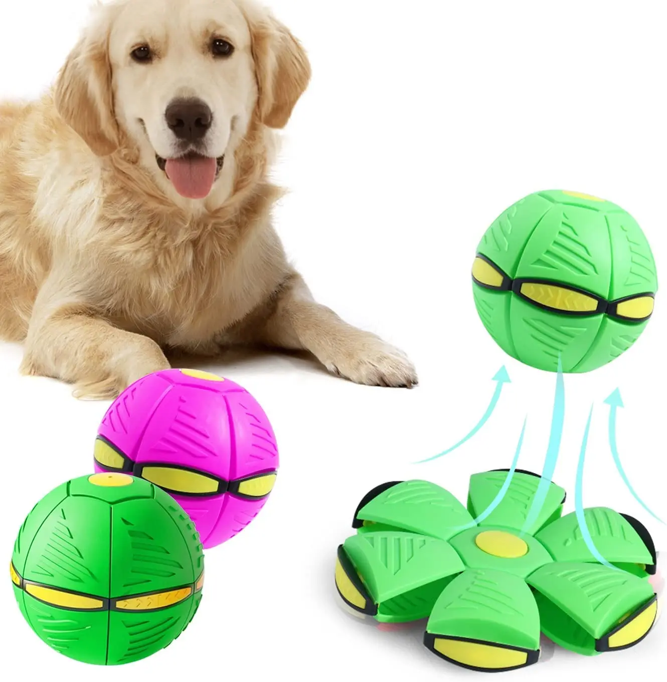 Strange Magic Ball Dog Toys Flying Saucer Ball Elastic Decompression Deformation New Toys for Dogs