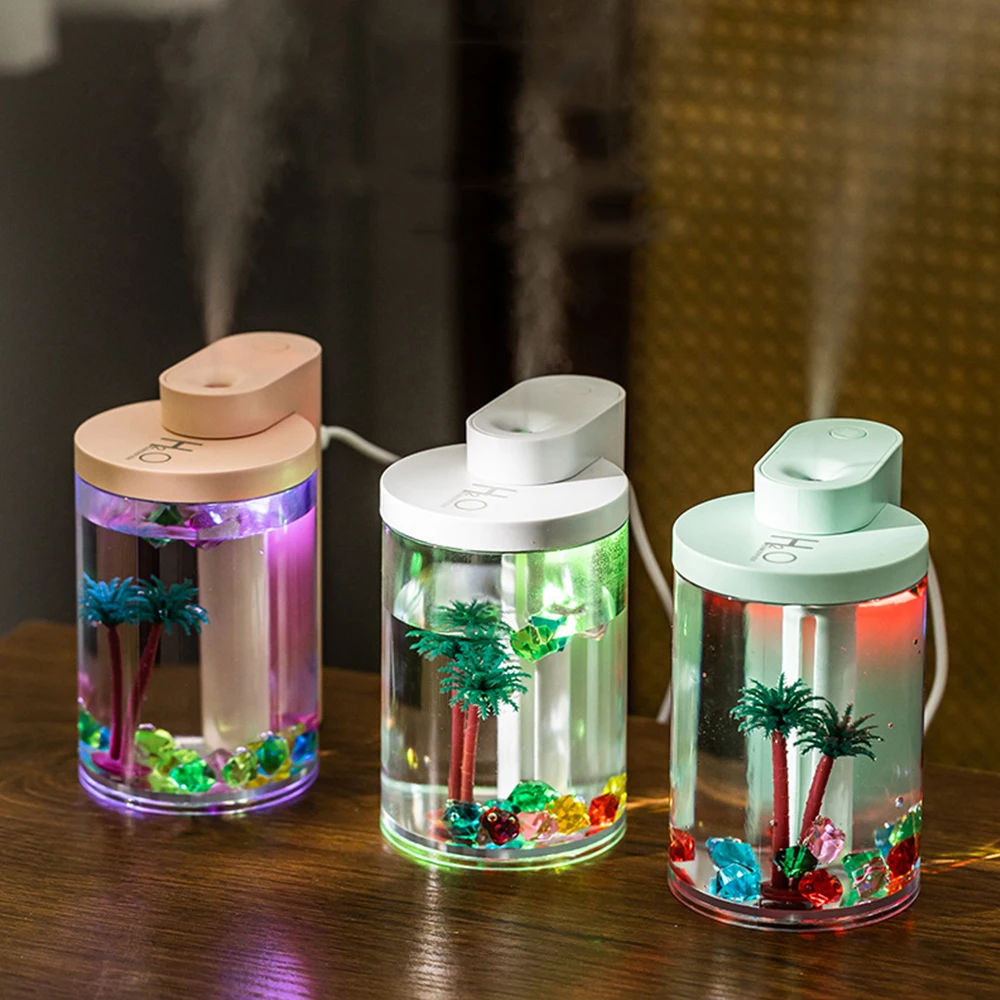 2024 New Product Usb Desktop Landscape Humidifier H2o Air Purifier Fish Tank Mini Ultrasonic Cool Mist Personal Humidifier