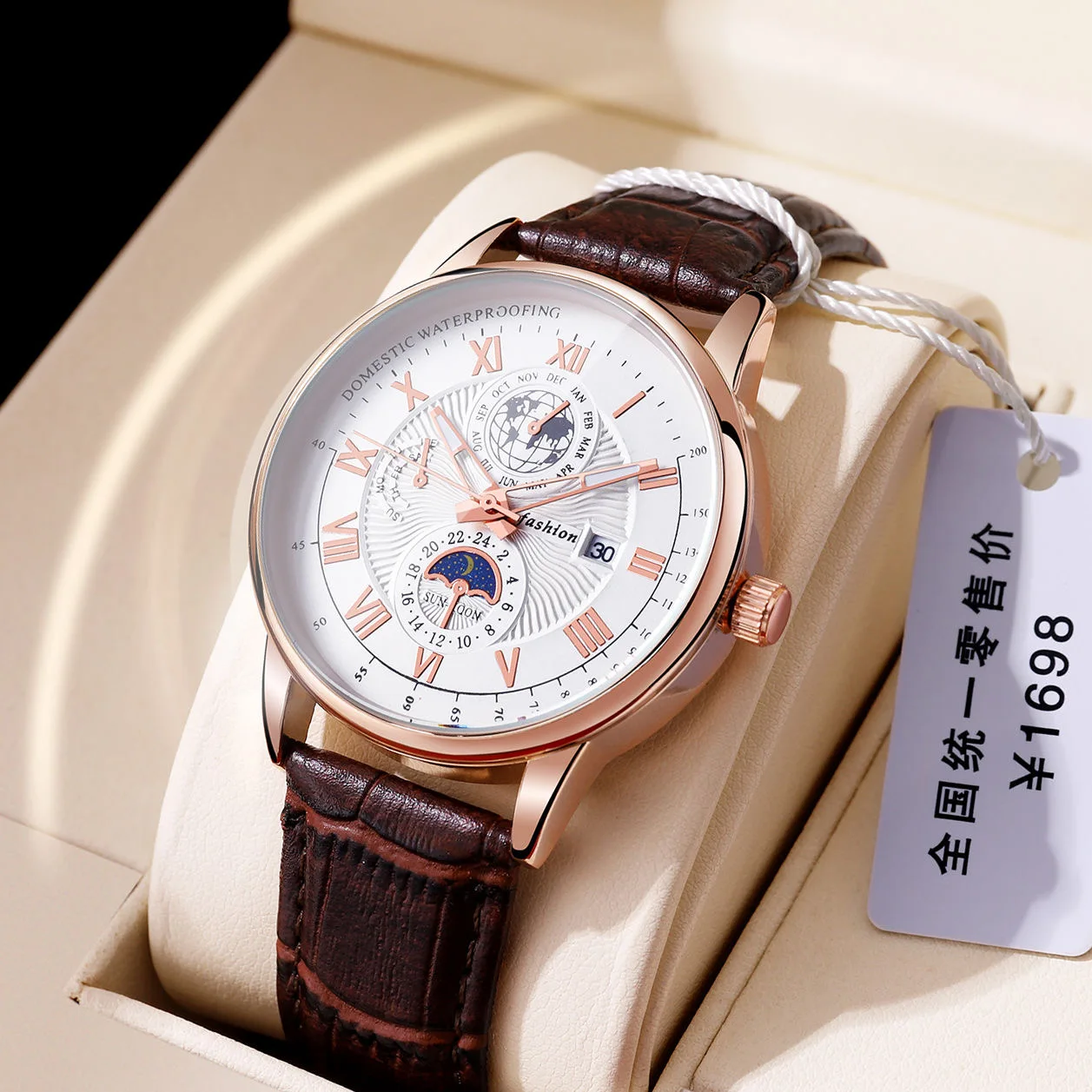 Business Belt  Men  Watch  logo Waterproof Watches for men Luxury Waterproof men watch Luminous Date Clock