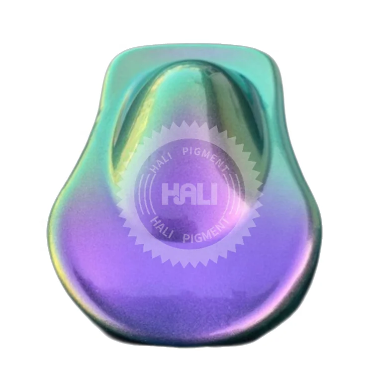 Chameleon pigment chrome pigment chameleon powder color shift mica pigment item:HLMY0109 color: green/gold/blue